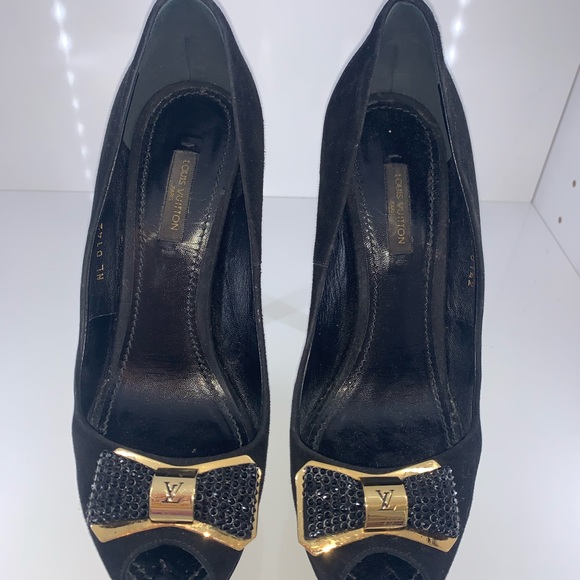 Louis Vuitton Suede Crystal platform heel 37 - Picture 5 of 8